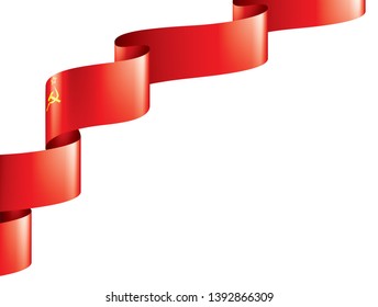 The red flag of the USSR. Vector illustration on white background