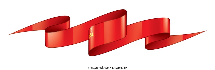 The red flag of the USSR. Vector illustration on white background