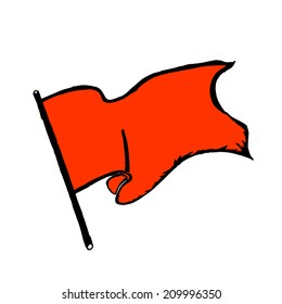 Red flag vector