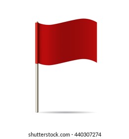 Red Flag. Vector illustration.