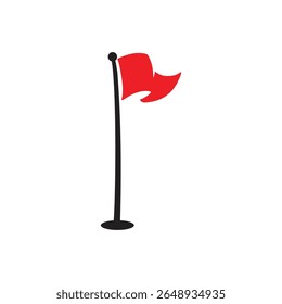 Red flag vector illustration element isolated symbol template