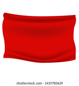 red flag, vector, realistic  illustration