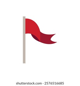Red flag vector symbol illustration
