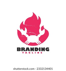 Red Flame And Crab Logo
