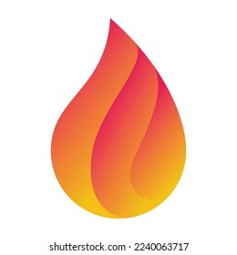 Red Flame Gradient Logo 3 Vectorart