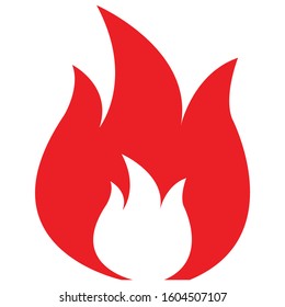 The red flame icon signifies heat. vector illustration