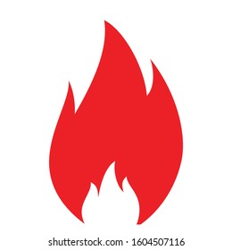 The red flame icon signifies heat. vector illustration