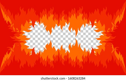 red flame vector design template