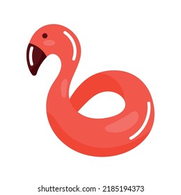 icono de accesorio de flotación de flamingo rojo