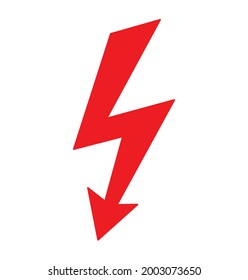 red flash icon on white background