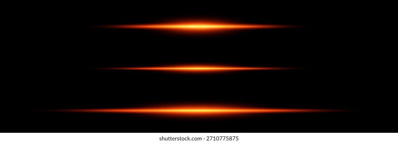 Destello rojo de línea y luz. Ilustración vectorial