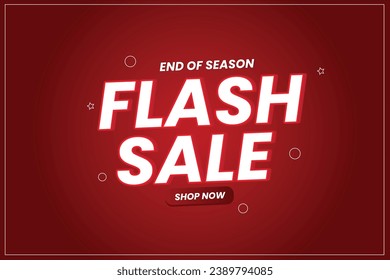 Diseño de la plantilla de banner de Red Flash Sales para medios sociales y sitios web. Oferta especial de la campaña de venta flash o promoción. EPS