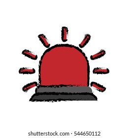 red flashing alarm icon vector illustration graphic design