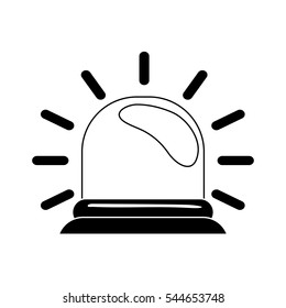red flashing alarm icon vector illustration graphic design