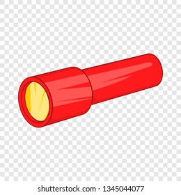 Red flashlight icon in cartoon style on a background for any web design 
