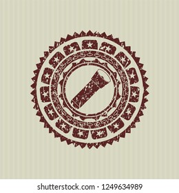 Red flashlight icon inside rubber seal
