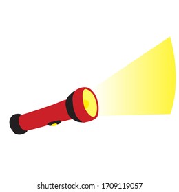 Ilustración de luz roja sobre fondo blanco.