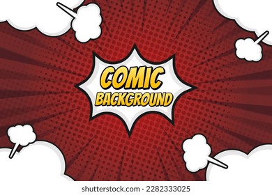 Red flat comic style background walpaper, vector illustration