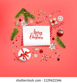 Red Flat lay Christmas