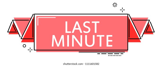 red flat line banner last minute