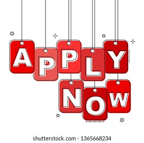 red flat line tag apply now