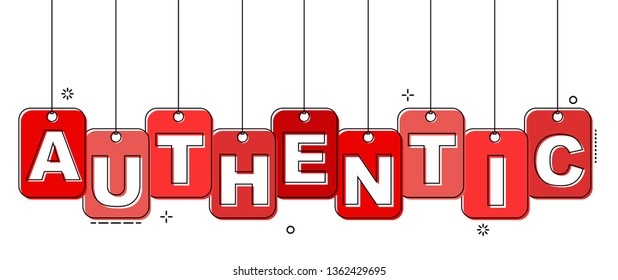 red flat line tag authentic