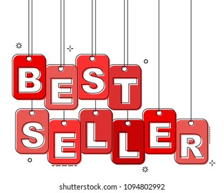 red flat line tag best seller