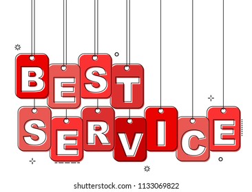 red flat line tag best service