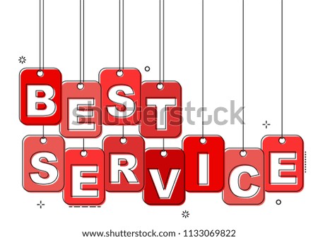 red flat line tag best service