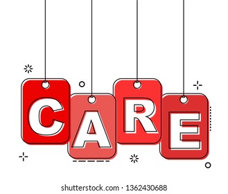 red flat line tag care