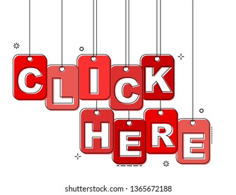 red flat line tag click here
