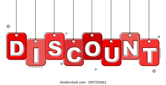 red flat line tag discount
