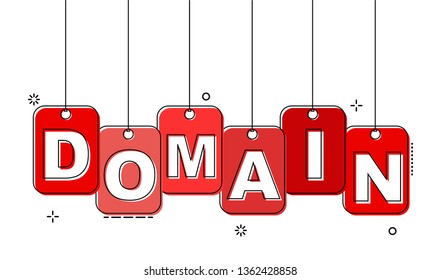 red flat line tag domain