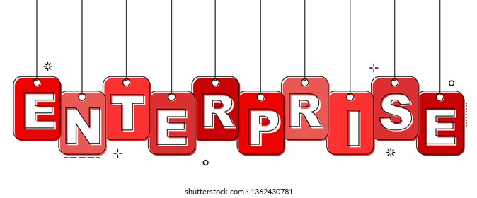 red flat line tag enterprise