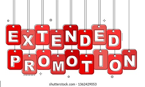 red flat line tag extended promotion