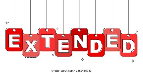 red flat line tag extended