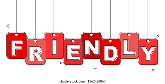 red flat line tag friendly