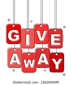 red flat line tag give away