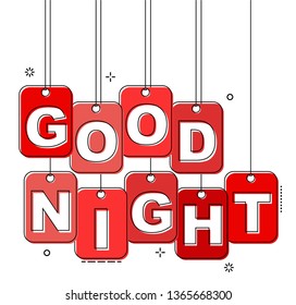 red flat line tag good night