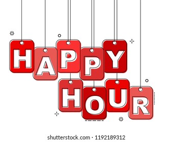 red flat line tag happy hour