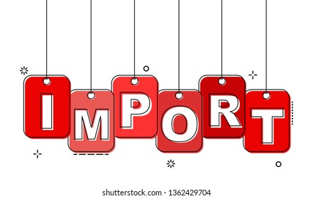 red flat line tag import