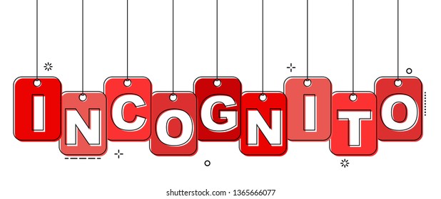 red flat line tag incognito