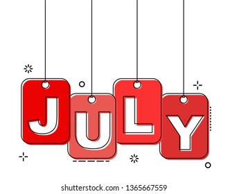red flat line tag july