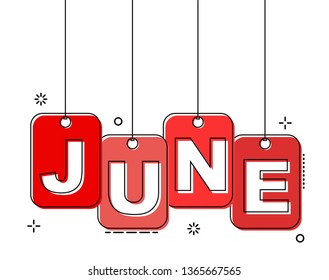 red flat line tag june