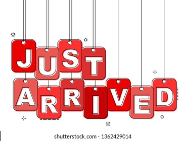 Red Flat Line Tag Just Arrived Stock Vector (Royalty Free) 1362429014 ...