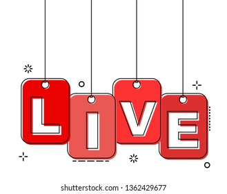 red flat line tag live