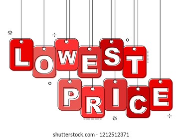 red flat line tag lowest price