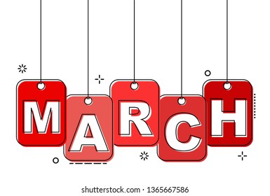 red flat line tag march