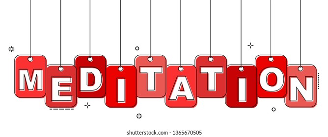 red flat line tag meditation