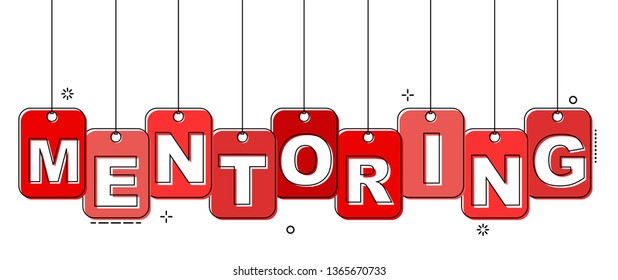 red flat line tag mentoring